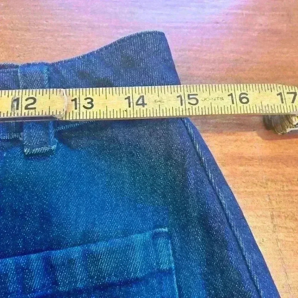 Madewell Denim Zip Up Mini Skirt Blue Size 29 Medium/Dark Wash Front Pocket - Picture 8 of 11